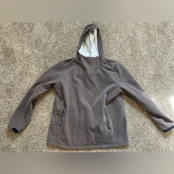 ❤️Gray Hooded Sweatshirt with Fleece Texture - Picture 1 of 2